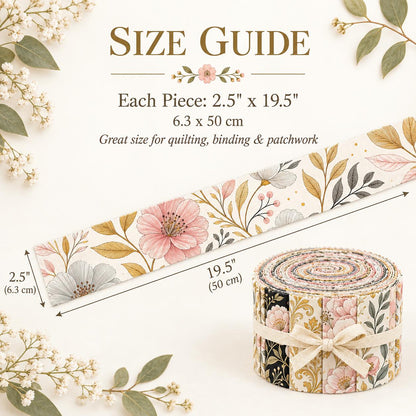 10pcs Vintage Floral Burgundy Pattern Jelly Roll Fabric Strips 2.5X19.7inch Pre-Cut 100% Polyester For Patchwork Quilts, Table Runners, Placemats, Tote Bags, Storage Pouches, Makeup Bags, Coasters, Quilt Blocks & Binding
