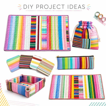 10pcs Vintage Striped Jelly Roll Fabric Strips 2.5X19.7inch Pre-Cut 100% Polyester For Patchwork Quilts, Table Runners, Placemats, Tote Bags, Storage Pouches, Makeup Bags, Coasters, Quilt Blocks & Binding
