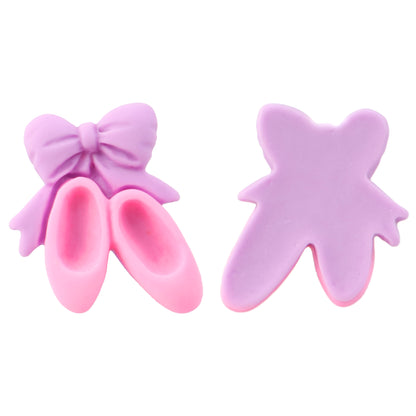 5pcs ballet Shoe Cabochons Charms, Acrylic Resin Charms for DIY Crafts, Jewelry Making, Keychains, Phone Cases, and Fridge Magnets - Colorful Decorative Beads