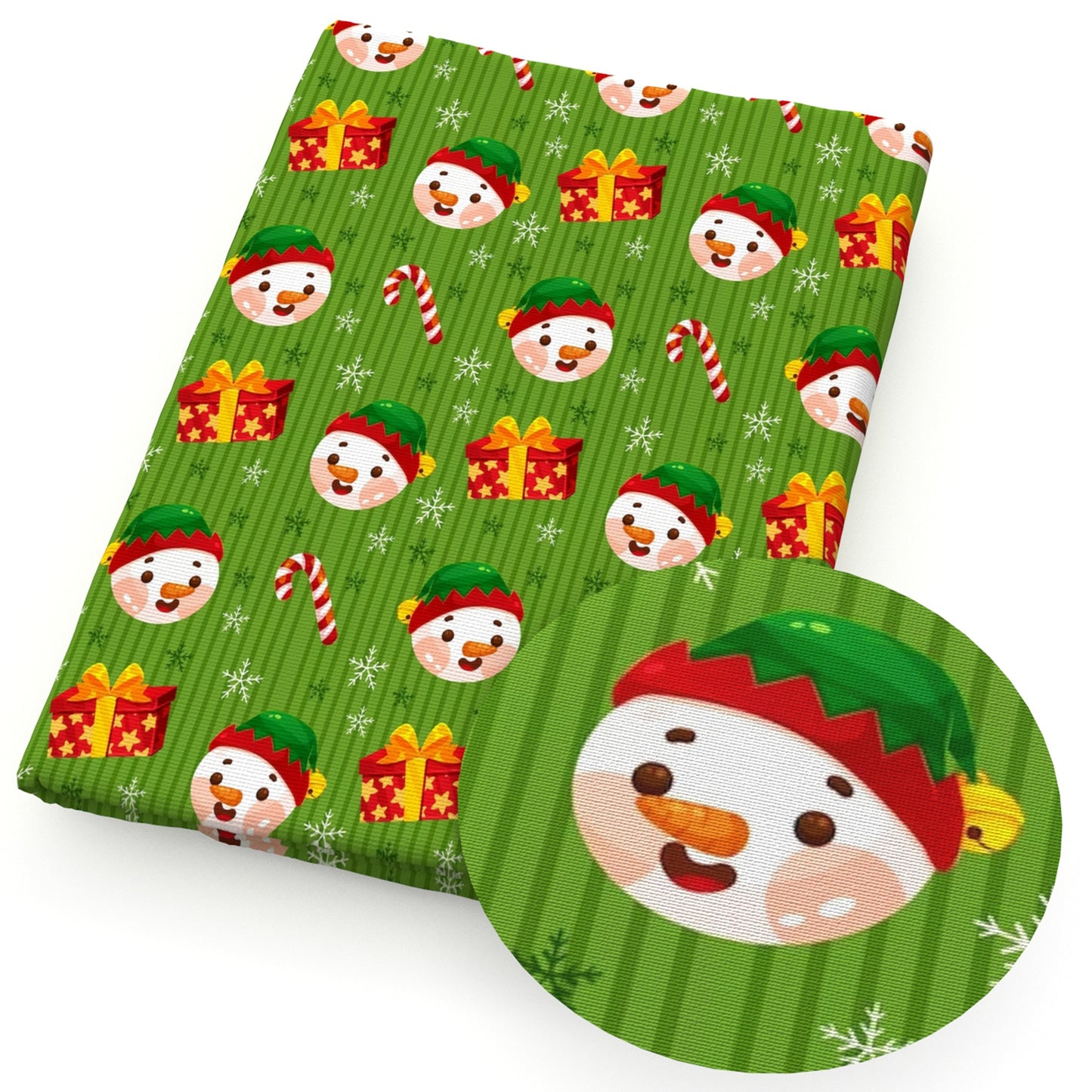 stripe presentgift snowman christmas day fabric
