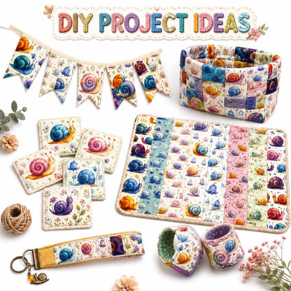 10Pc/Set, Making 10 Images 1pc Each, Each Size: 6.3*50cm Snail Series Sliced Fabric Set Style Combination, Polyester Jelly Roll Fabric Strips, Pre-Cut Quilting Squares, For Quilting DIY, Handicrafts And Sewing, Blankets, Rugs, Interior Decoration