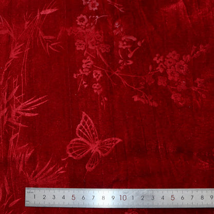 1Pc 62.99x19.68inch(160x50cm) flower butterfly Velvet Polyester Material, Pre-Cut for DIY Sofa Covers & Handmade Projects