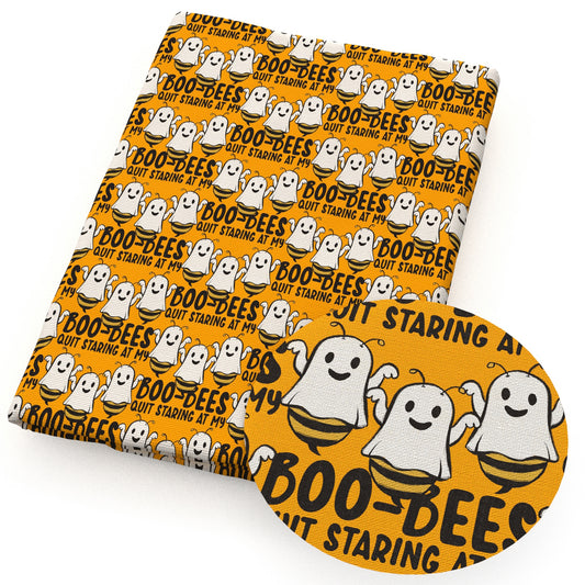 halloween skull ghost skeleton bones bee fabric