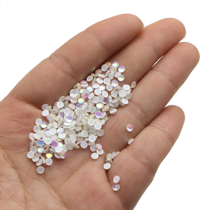 3MM 200pcs/pack Iridescent Half Round Mermaid Color Acrylic Beads Cabochon Pearls For Crafts Necklaces Bracelets Jewelry Decorations Wedding Dress Nail Art