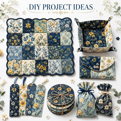 10Pc/Set Flower Series Fat Quarter Fabric, Pre-Cut Square Fabric Assort, Fabric Set, Craft Fabric, Handmade DIY Patchwork Fabric,Home Quilting Sewing Fabric, Packaging Fabric, Scrapbooking Craft Hobbyist