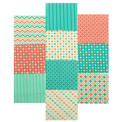 10Pc/Set Star Stripe Series Fat Quarter Fabric, Pre-Cut Square Fabric Assort, Fabric Set, Craft Fabric, Handmade DIY Patchwork Fabric,Home Quilting Sewing Fabric, Packaging Fabric, Scrapbooking Craft Hobbyist