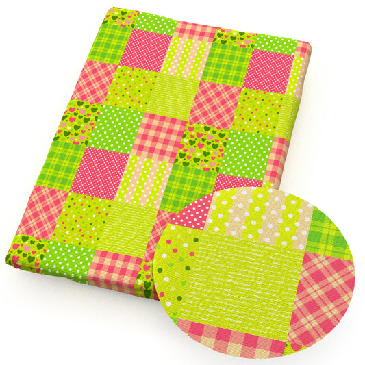 plaid grid gingham tartan buffalo plaid heart love dots spot fabric