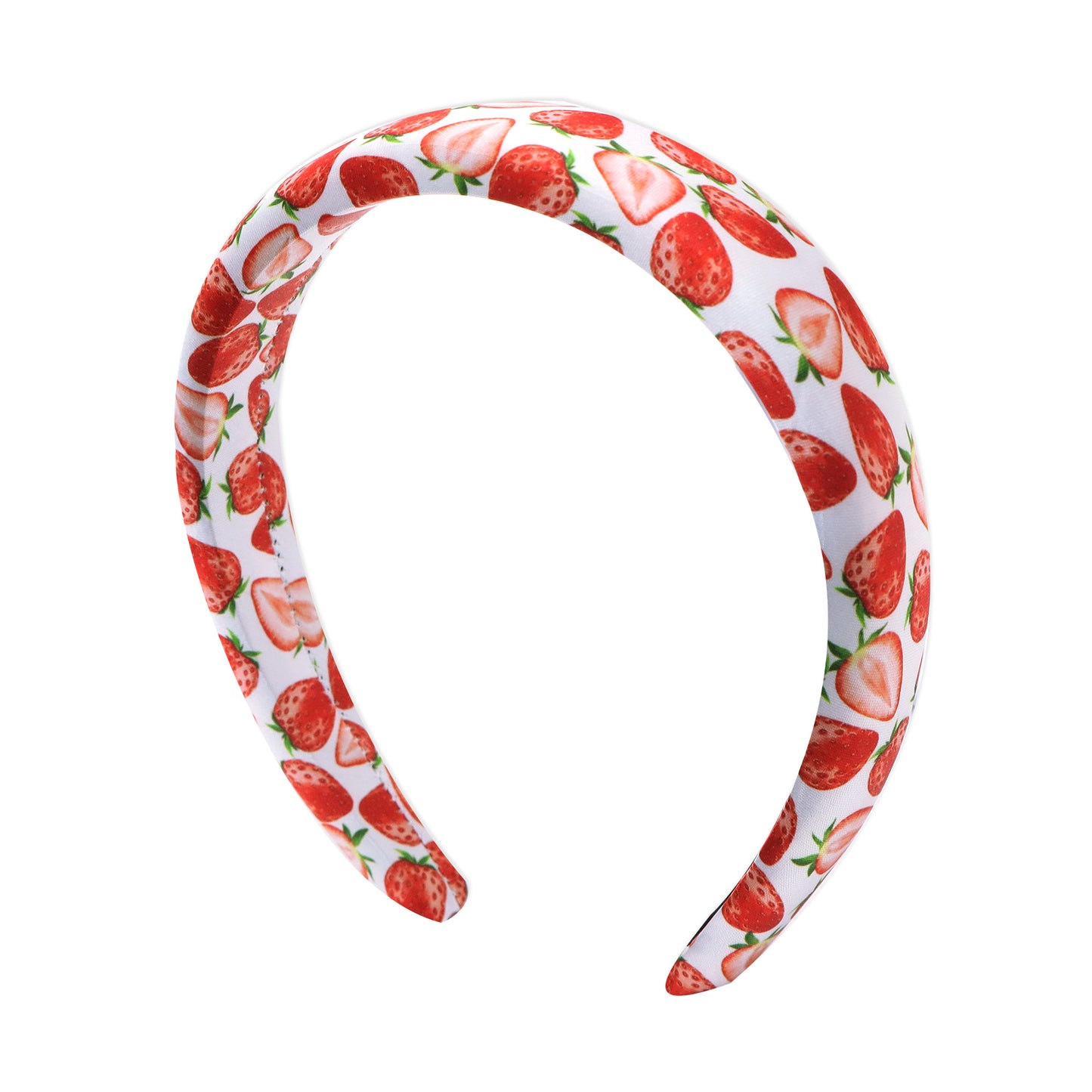 strawberry satin high cranial hairband