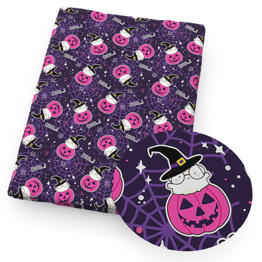 pumpkin cat spiderspider web boo halloween fabric