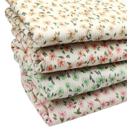 1Pc 59x19.68inch(150x50cm) flower Corduroy Fabric Velvet Stripe Fabric - Soft & Durable Polyester Material, Pre-Cut for DIY Sofa Covers & Handmade Projects