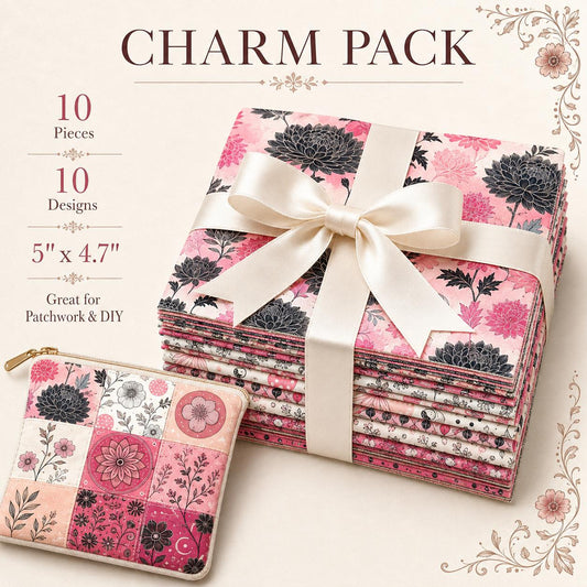 10Pc/Set Flower Dot Series Fat Quarter Fabric, Pre-Cut Square Fabric Assort, Fabric Set, Craft Fabric, Handmade DIY Patchwork Fabric,Home Quilting Sewing Fabric, Packaging Fabric, Scrapbooking Craft Hobbyist