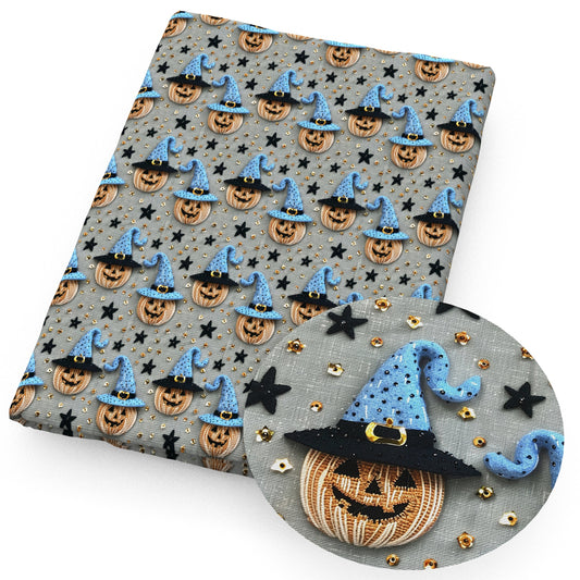 halloween pumpkin star starfish imitation embroidery series fabric