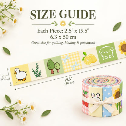 10Pc/Set, Making 10 Images 1pc Each, Each Size: 6.3*50cm Duck Animal Series Sliced Fabric Set Style Combination, Polyester Jelly Roll Fabric Strips, Pre-Cut Quilting Squares, For Quilting DIY, Handicrafts And Sewing, Blankets, Rugs, Interior Decoration, H