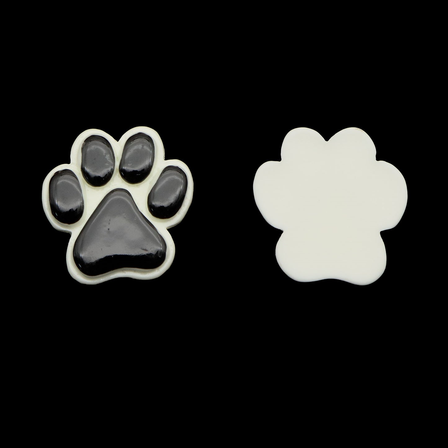 Resin Flat Back Charms Beads,5pcs Dog Footprint Paw Shape Resin Cabochons for DIY Crafts, Scrapbooking, Jewelry Making