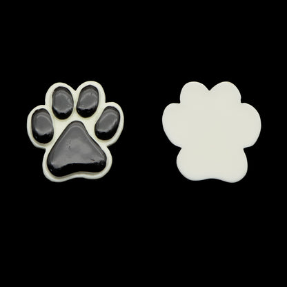 Resin Flat Back Charms Beads,5pcs Dog Footprint Paw Shape Resin Cabochons for DIY Crafts, Scrapbooking, Jewelry Making