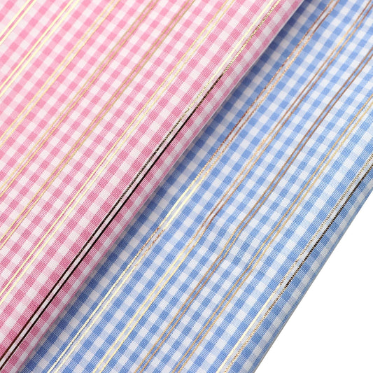 1pc100% Polyester Fabric, 58.26x19.68 inch Precut Golden Foiled Stripe, Buffalo Plaid Pattern, Perfect for Party Decorations, and Craft Projects, Hair Ties, DIY Quilting & Sewing, Patchwork, Backdrop Fabric, Diy Bag Material