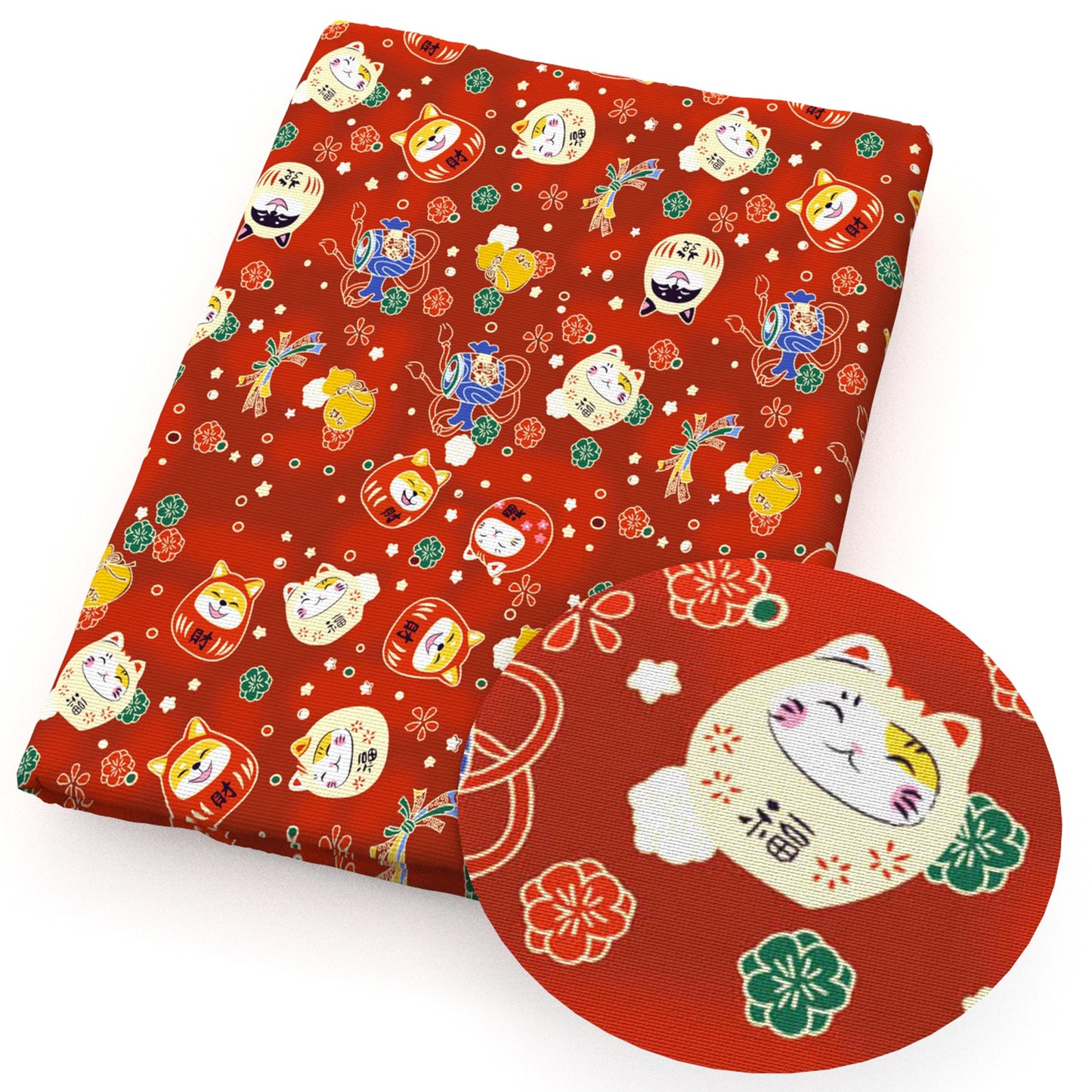 flowerfloral cat fabric