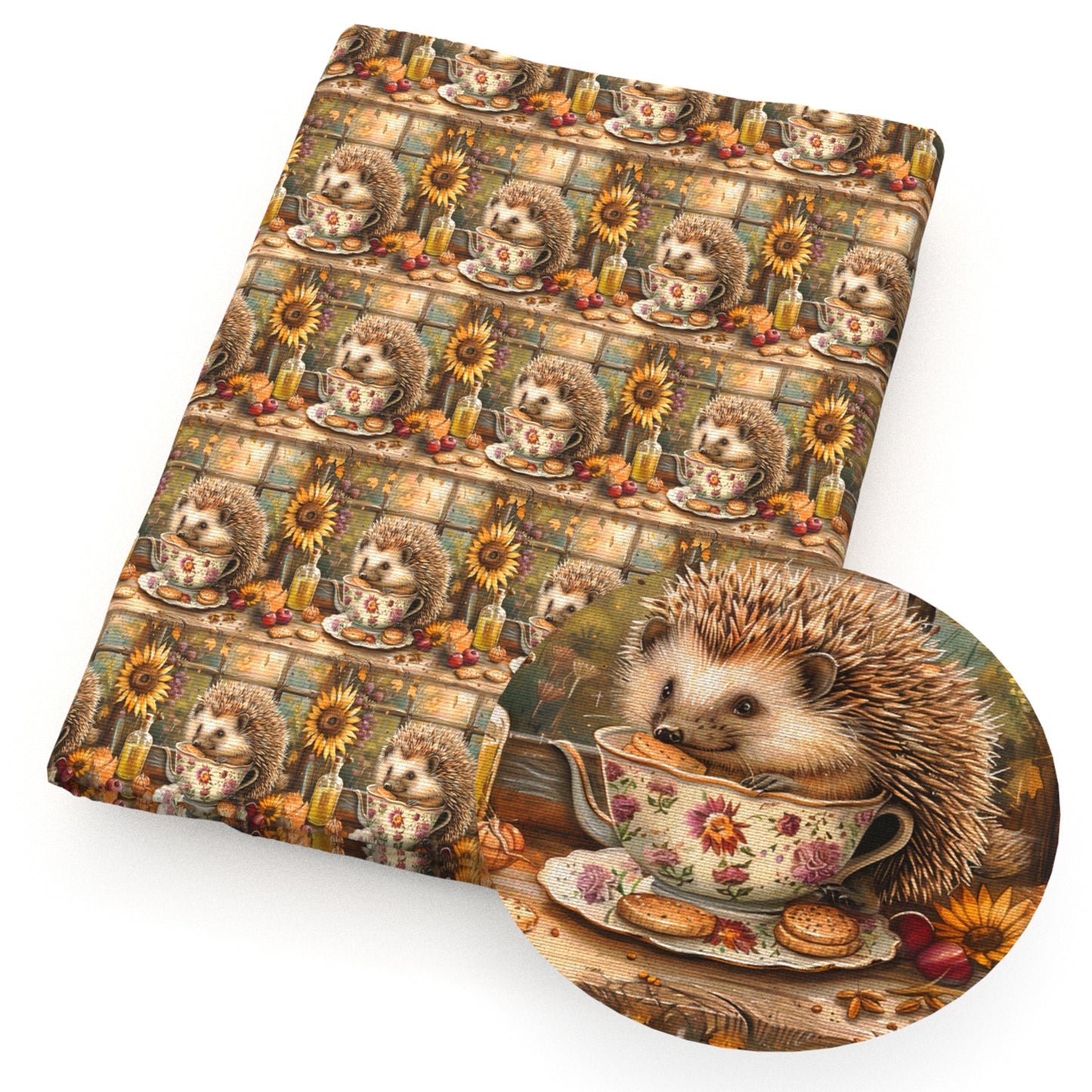 1Pc hedgehog series Quilting Fabric-17.7x19.68inch(45x50cm) Polyester Craft Fabrics DIY Handmade Precut For Patchwork Craft