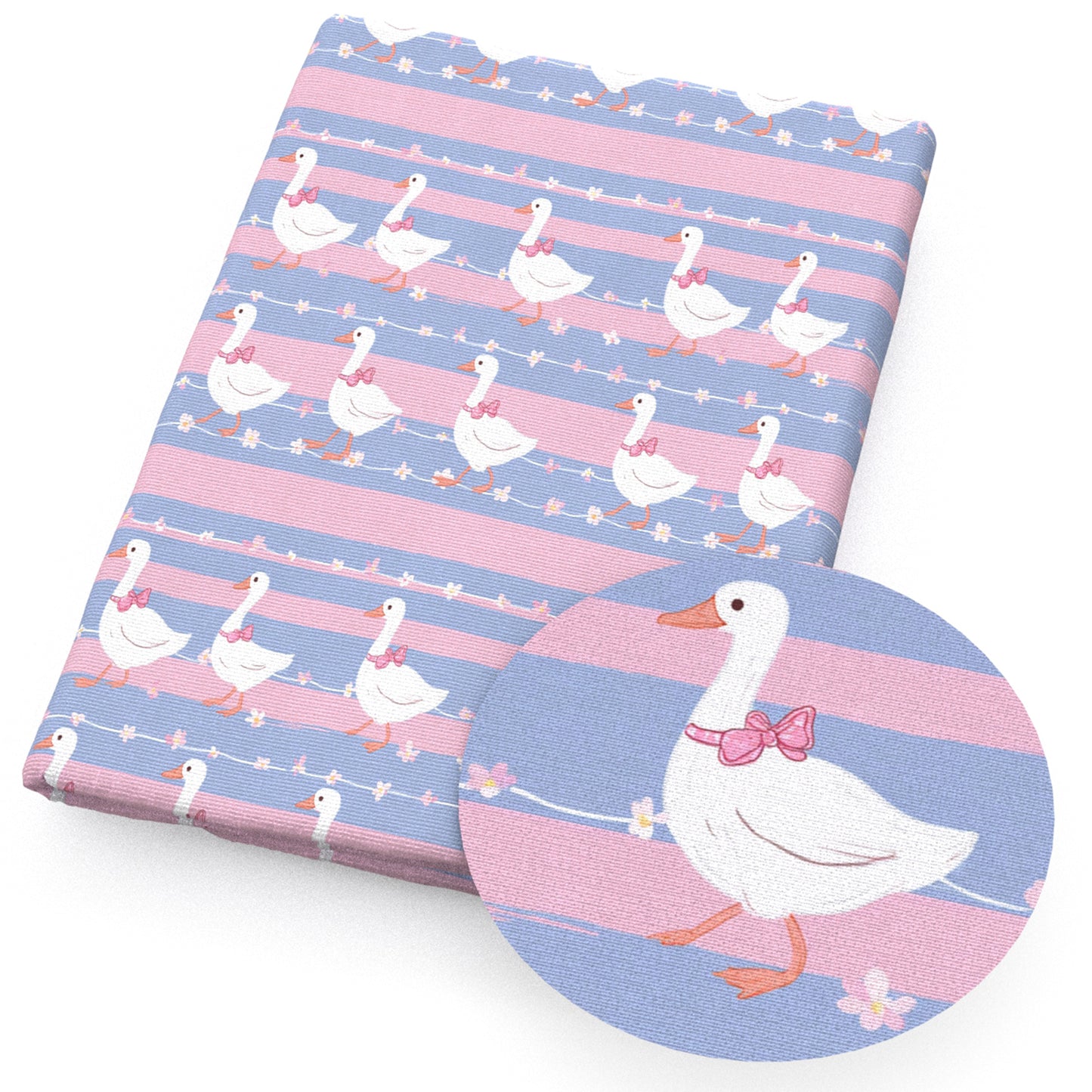 flowerfloral pink series duck swan fabric