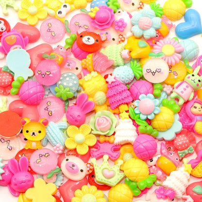 10Pcs Acrylic Animals Flowers Charms,Mixed Designs,3D Flatback Resin Cabochons for DIY Jewelry, Earrings, Bracelets, Keychains, Festive Decor, Homemade Gifts, Phone Cases, Water Bottles, Hair Accessories - Crafting Accessories