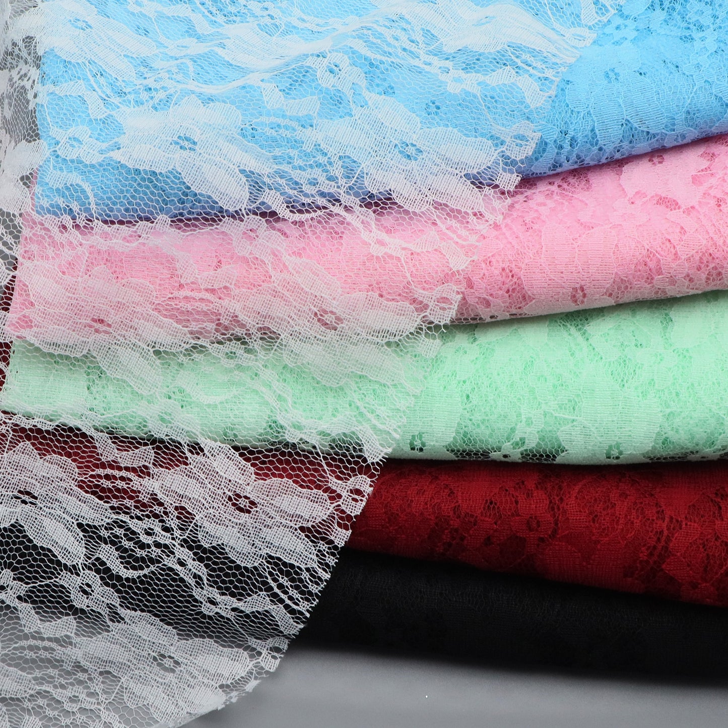 1Pc solid flower Printed Premium Lace Fabric - 59x19.68inch(150x50cm) Pre-cut Fabric,Perfect for DIY Sewing,Bags,Party Decor, Tablecloths, Gift Wrapping,Cushions & Furniture Covers