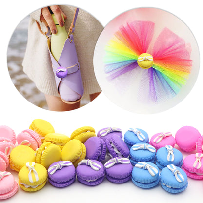 5Pcs Random Mixed Macaron-Shaped Resin Accessories Kit - Decorative Charms for DIY Earrings, Phone Cases, Hair Clips, Keychains, Cups, Sneakers, Refrigerator Stickers, and Creative Crafts - Colorful, Cute, and Versatile Decorations