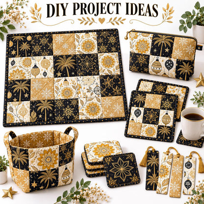 10Pc/Set Christmas Series Flower Bell Star Tree Fat Quarter Fabric, Pre-Cut Square Fabric Assort, Fabric Set, Craft Fabric, Handmade DIY Patchwork Fabric,Home Quilting Sewing Fabric, Packaging Fabric, Scrapbooking Craft Hobbyist