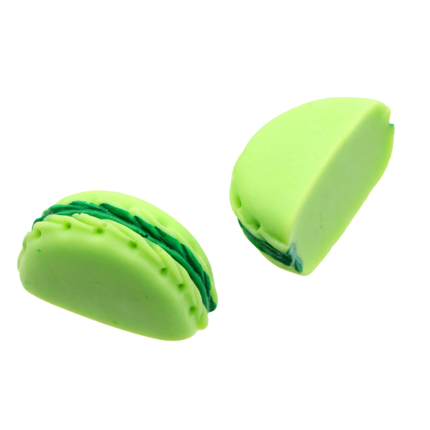 2Pcs Half Round Miniature Macaroon Decorations, Assorted Colors, Plastic & Resin - Scrapbooking Embellishments, Flatback Cabochon Crafts, Universal Holiday Party Supplies, Non-Electrical DIY Accessories