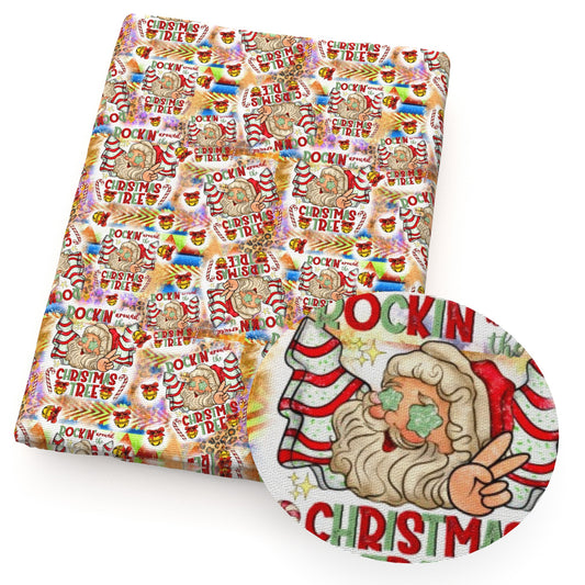 bell christmas tree letters alphabet leopard cheetah fabric