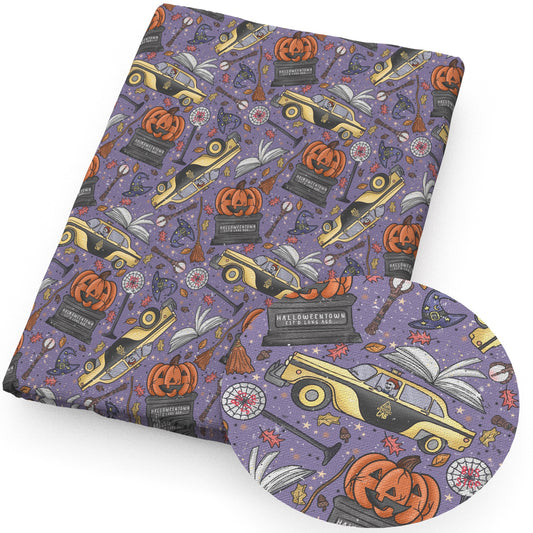 halloween pumpkin skull ghost skeleton bones fabric