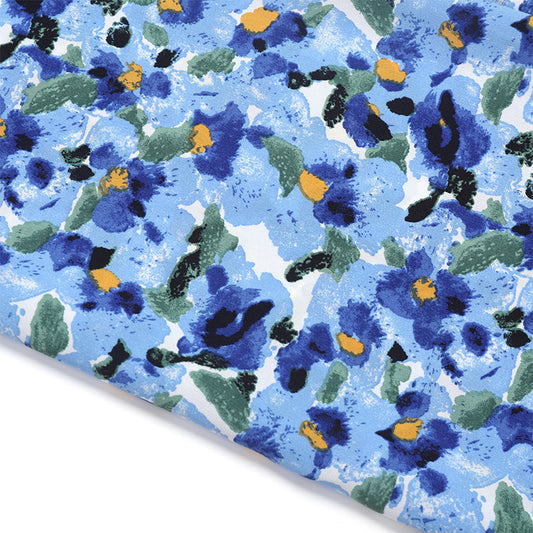 1pc Chinese Style Floral Print Polyester Fabric, 59.06x19.68 inch Precut with Intricate Flower Design, Perfect for DIY Dance Outfits, Party Decorations, and Craft Projects, Hair Ties, Quilting & Sewing, Patchwork, Backdrop Fabric | Floral Pattern