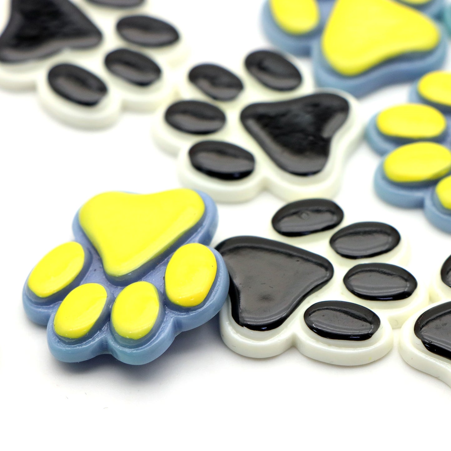 Resin Flat Back Charms Beads,5pcs Dog Footprint Paw Shape Resin Cabochons for DIY Crafts, Scrapbooking, Jewelry Making