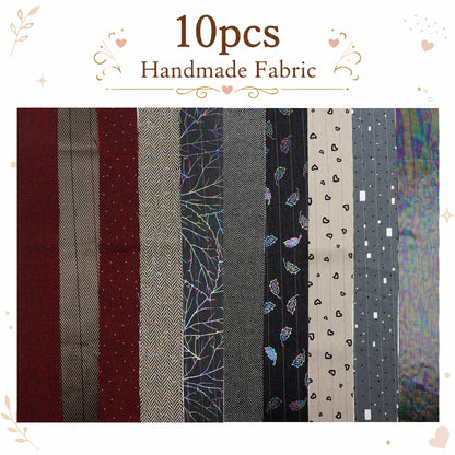 10pcs Vintage Plain Solid Pattern Jelly Roll Fabric Strips 2.5X19.7inch Pre-cut 100% Polyester for Patchwork Quilts, Table Runners, Placemats, Tote Bags, Storage Pouches, Makeup Bags, Coasters, Quilt Blocks & Binding Multi-color