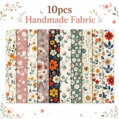 10pcs Vintage Floral Pattern Jelly Roll Fabric Strips 2.5X19.7inch Pre-Cut 100% Polyester For Patchwork Quilts, Table Runners, Placemats, Tote Bags, Storage Pouches, Makeup Bags, Coasters, Quilt Blocks & Binding