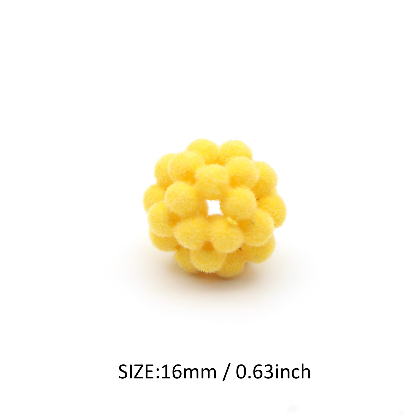 5pcs Velvet Hollow Beads - Soft Plush Assorted Shapes for DIY Jewelry Making, Hair Accessories, and Crafts