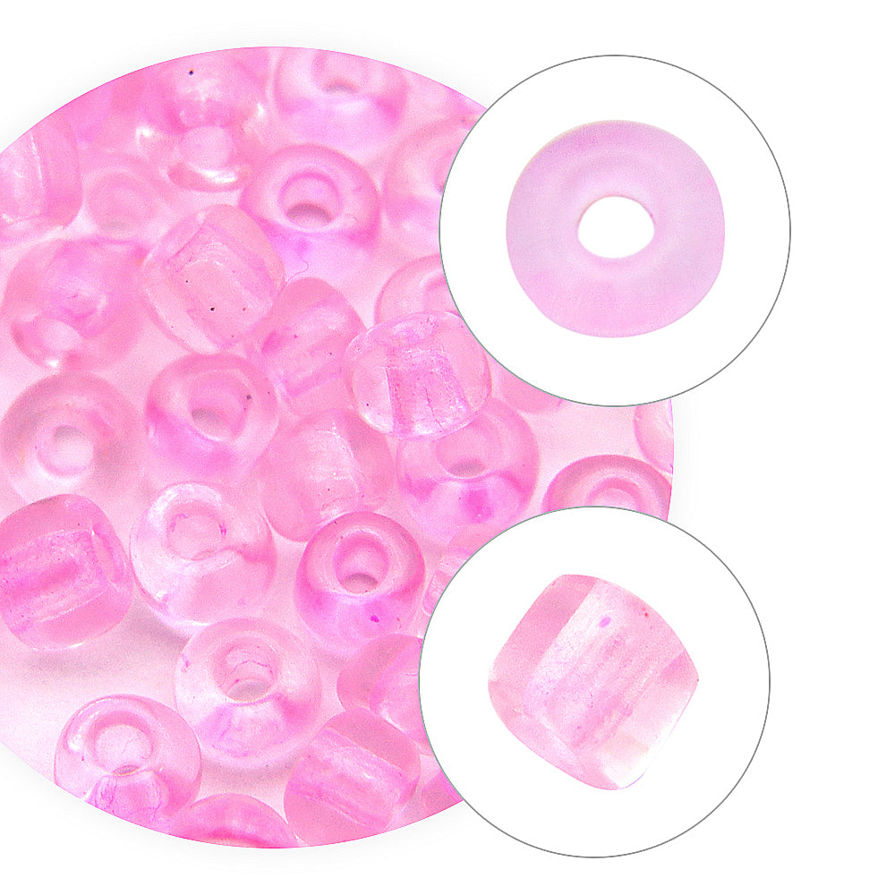 10g/pack Vibrant Colorful Miyuki Seed Beads Transparent Plain Solid Color Loose Spacer Acrylic Beads with Hole for Jewelry Making DIY Bracelet Necklace Chain Earrings Charm Bangle Decors Craft Accessories