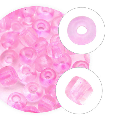 10g/pack Vibrant Colorful Miyuki Seed Beads Transparent Plain Solid Color Loose Spacer Acrylic Beads with Hole for Jewelry Making DIY Bracelet Necklace Chain Earrings Charm Bangle Decors Craft Accessories