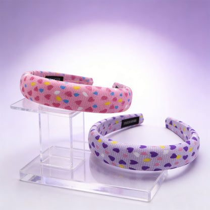 dots heart high cranial hairband