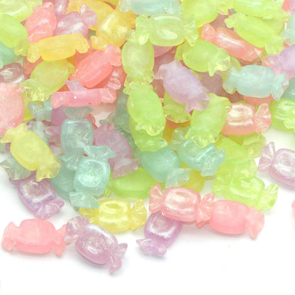 5Pcs Sweet Candy Resin Charms Vibrant Multicolor Flatback Cabochons for DIY Jewelry Making-Ideal for Necklaces, Bracelets & Earrings Charms Accessories