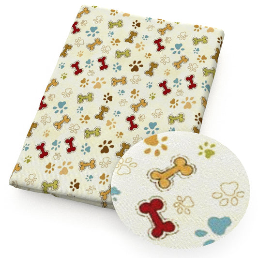 footprint paw fabric