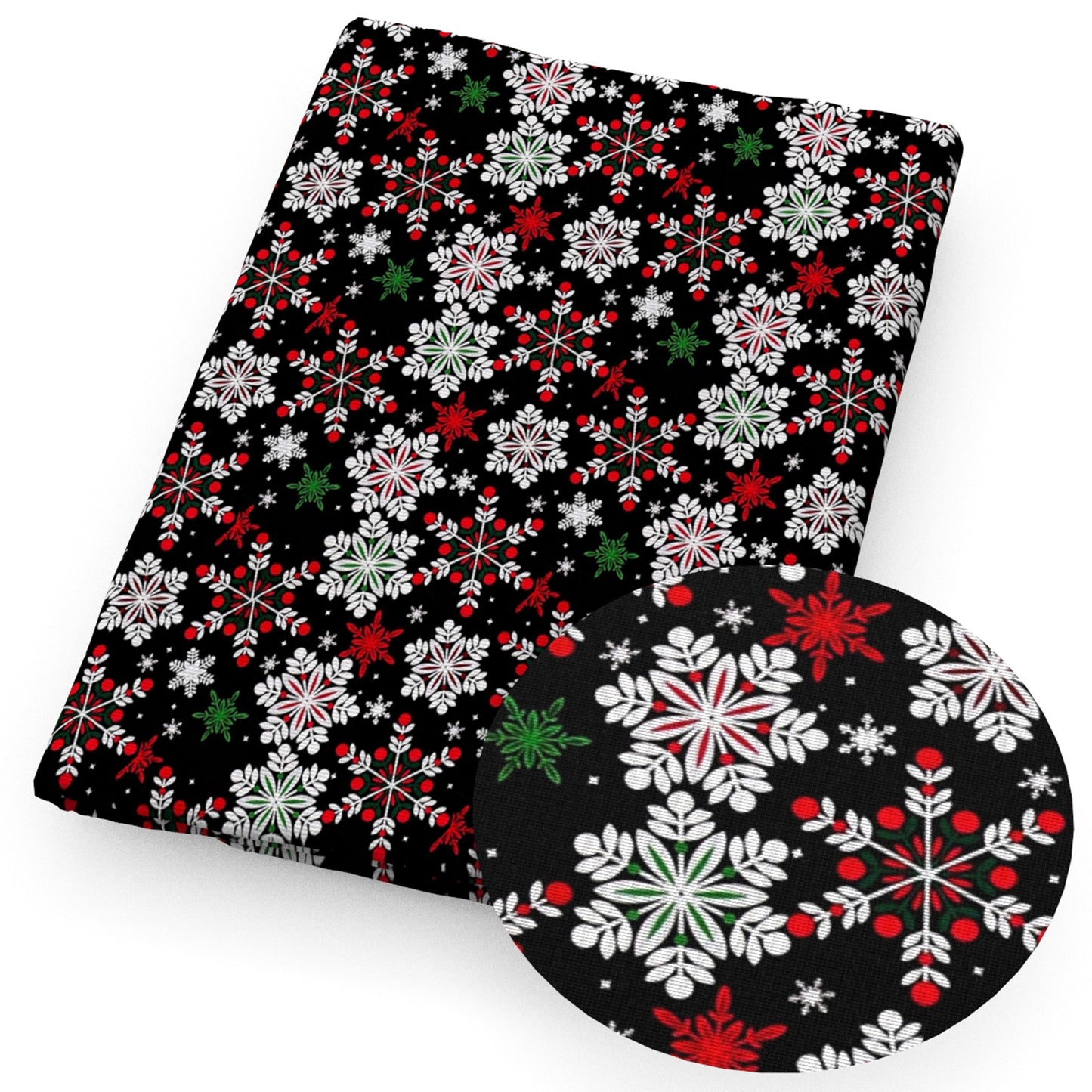snowflake snow christmas fabric