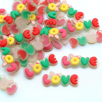 5Pcs Heart Love Shaped Acrylic Charms,3D Flatback Resin Cabochons for DIY Jewelry, Earrings, Bracelets, Keychains, Festive Decor, Homemade Gifts, Phone Cases, Water Bottles, Hair Accessories - Crafting Accessories