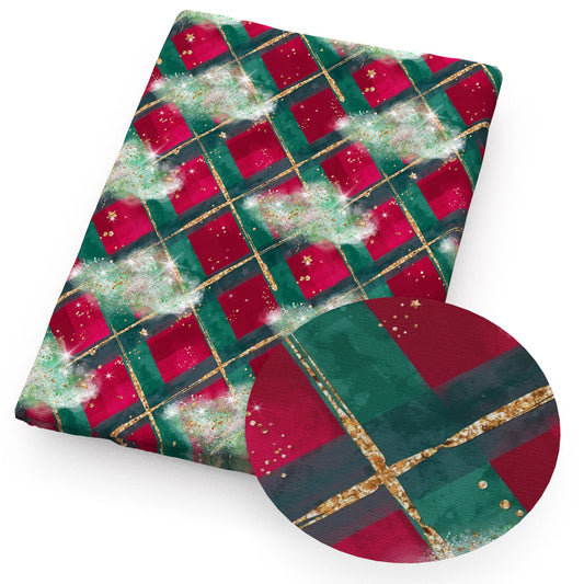 plaid christmas day fabric