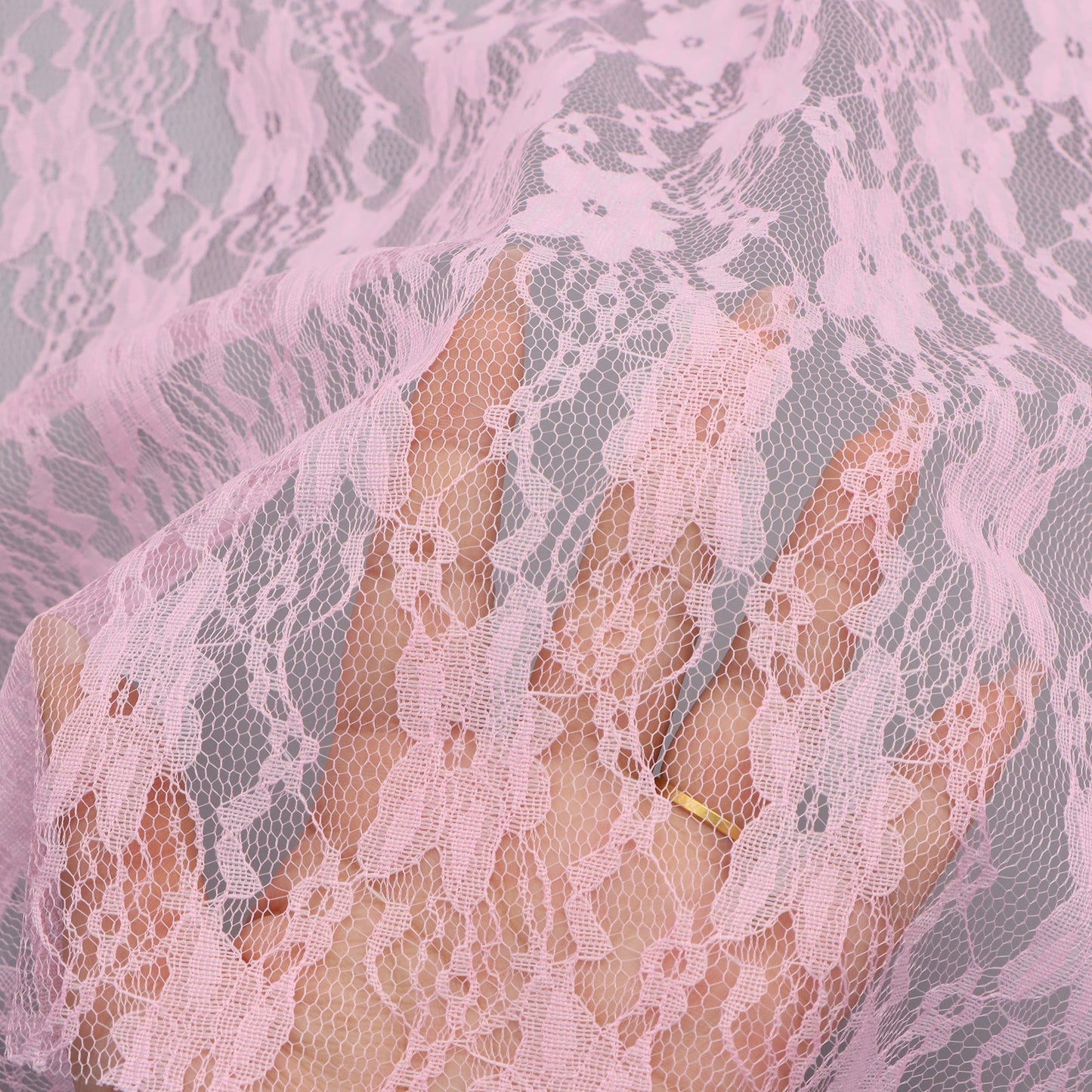 1Pc solid flower Printed Premium Lace Fabric - 59x19.68inch(150x50cm) Pre-cut Fabric,Perfect for DIY Sewing,Bags,Party Decor, Tablecloths, Gift Wrapping,Cushions & Furniture Covers