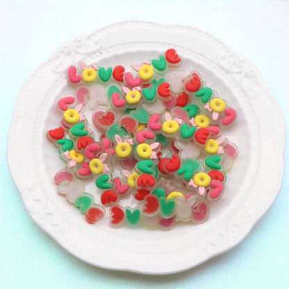 5Pcs Heart Love Shaped Acrylic Charms,3D Flatback Resin Cabochons for DIY Jewelry, Earrings, Bracelets, Keychains, Festive Decor, Homemade Gifts, Phone Cases, Water Bottles, Hair Accessories - Crafting Accessories