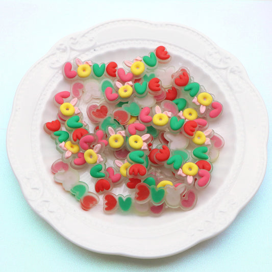 5Pcs Heart Love Shaped Acrylic Charms,3D Flatback Resin Cabochons for DIY Jewelry, Earrings, Bracelets, Keychains, Festive Decor, Homemade Gifts, Phone Cases, Water Bottles, Hair Accessories - Crafting Accessories