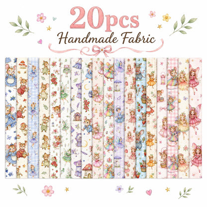 20pcs Vintage Mouse Fruit Jelly Roll Sliced Fabric Strips 2.5X19.7inch Pre-cut Fresh and Delicate Printed Multi-Color 100% Polyester for DIY Handmade Patchwork, Table Runners, Placemats, Tote Bags, Storage Pouches, Makeup Bags, Coasters, Quilt Blocks