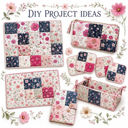 10Pc/Set Flower Series Fat Quarter Fabric, Pre-Cut Square Fabric Assort, Fabric Set, Craft Fabric, Handmade DIY Patchwork Fabric,Home Quilting Sewing Fabric, Packaging Fabric, Scrapbooking Craft Hobbyist