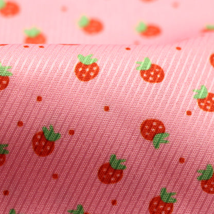 1pc Strawberry Print Twill Polyester Fabric, 59.06x19.68 inch Precut Fabric, Perfect for Party Decorations, and Craft Projects, Hair Ties, DIY Quilting & Sewing, Patchwork, Backdrop Fabric | Strawberry Pattern