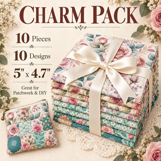 10Pc/Set Flower Series Fat Quarter Fabric, Pre-Cut Square Fabric Assort, Fabric Set, Craft Fabric, Handmade DIY Patchwork Fabric,Home Quilting Sewing Fabric, Packaging Fabric, Scrapbooking Craft Hobbyist